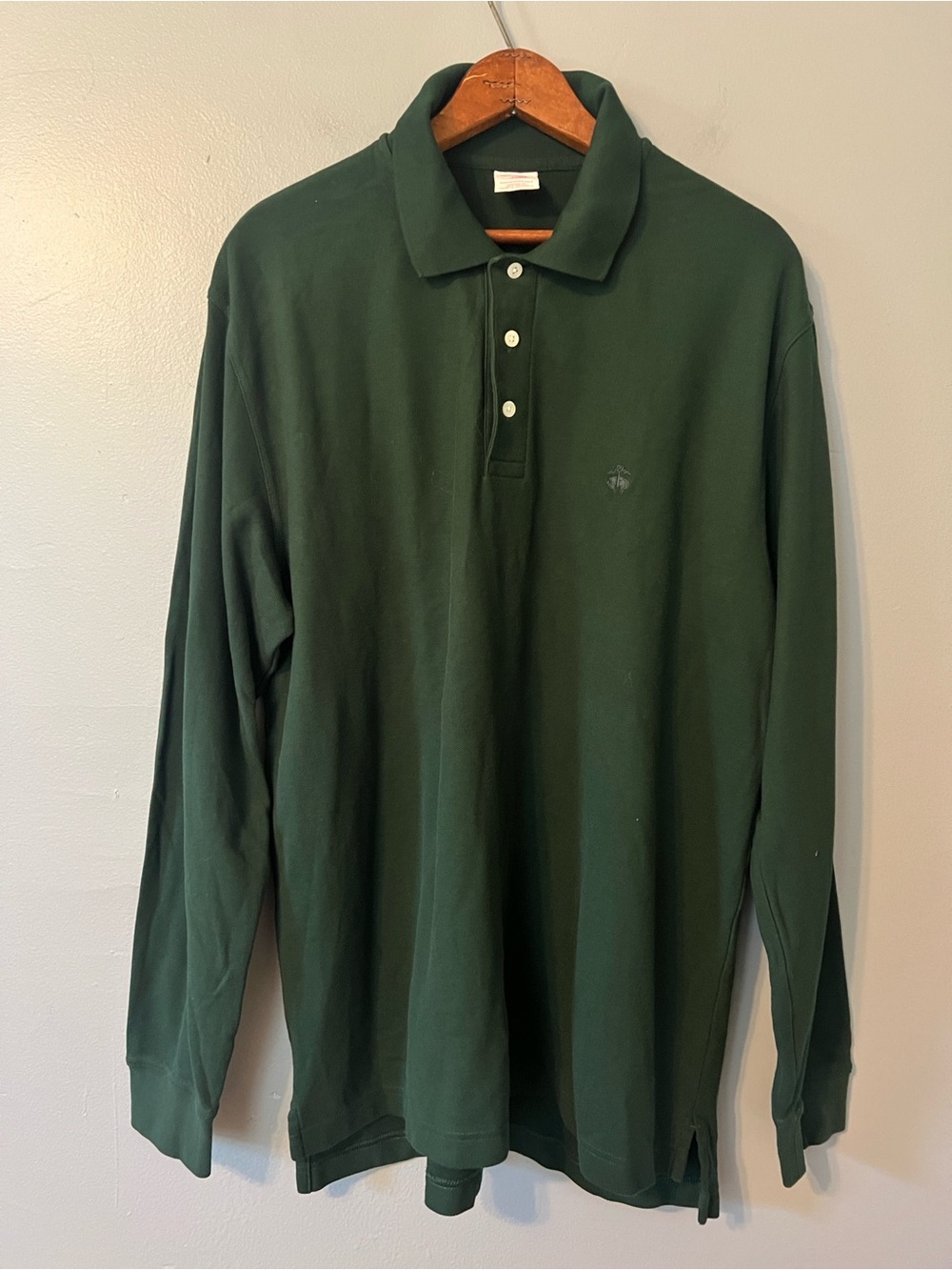 Brooks Brothers Dark Green Long Sleeve Polo Shirt